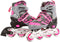 Street Rider Pro - Inline Skates - Aluminium frame 4 wielen - Roze/Grijs