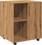 vidaXL - Rolkast - 60x53x72 - cm - bewerkt - hout - artisanaal - eikenkleurig