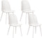 EMORY - Eetkamerstoelen set 4 - Wit - Synthetisch