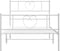 vidaXL - Bedframe - met - hoofd- - en - voeteneinde - metaal - wit - 100x190 - cm
