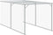vidaXL - Kippenhok - met - ren - 117x609x123 - cm - staal - lichtgrijs