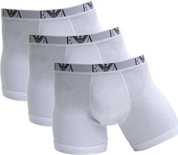 Emporio Armani - Basis 3-pack Katoenen Boxershorts Wit - XL
