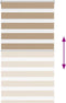 vidaXL - Zebra - Blind - 75x100 - cm - stofbreedte - 70,9 - cm - polyester - zandbruin