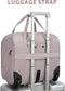 EMPSIGN Rolling Laptop Bag for Women - 15.6-Inch Briefcase with Wheels, Grey/Pink