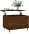 vidaXL - Salontafel - 60x44,5x45 - cm - bewerkt - hout - bruin - eikenkleur