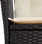 vidaXL - Tuinstoelen - 2 - st - verstelbaar - met - kussens - poly - rattan - zwart