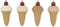 Konges Slojd ijsvormpjes Ice Cream set van 4