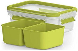 EMSA 518102 lunchtrommel 0.55 l Polypropyleen (PP). Thermoplastische elastomeer (TPE) Groen. Transparant 1 stuk(s)