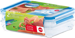 EMSA - CLIP & CLOSE BEWAARDOOS RECHTHOEKIG. 2x0,6L - 513576
