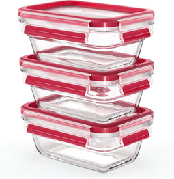 EMSA CLIP & CLOSE N1051100 Voorraaddoos Rechthoekig Set Blauw, Transparant 3 stuk(s)