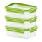 EMSA CLIP & CLOSE Rechthoekig Doos 0.55l Groen, Transparant 3stuk(s)