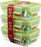 EMSA CLIP & CLOSE Rechthoekig Doos 0.55l Groen, Transparant 3stuk(s)