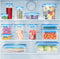 EMSA Clip & Close Rechthoekig Doos 2.2 l Blauw. Transparant 1 stuk(s)