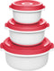 emsa Microgolfpotten Set MICRO FAMILY, 3-delig, wit/rood