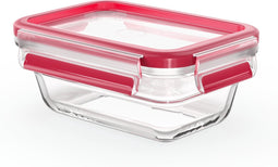 Emsa N1040500 Clip and Close Glazen Vershoudbewaarbakje 0,45L 11.8x6.9 cm Rood