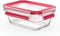 Emsa N1040500 Clip and Close Glazen Vershoudbewaarbakje 0,45L 11.8x6.9 cm Rood