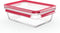 Emsa N1041000 Clip and Close Glazen Vershoudbewaarbakje 1.3L 16.6x7.9 cm Rood