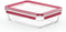 Emsa N1041100 Clip and Close Glazen Vershoudbewaarbakje 2L 11.8x6.9 cm 19.7x8 cm Rood