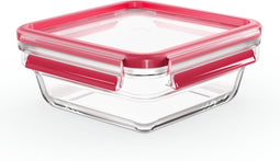 Emsa N1041400 Clip and Close Glazen Vershoudbewaarbakje 800 ml Rood