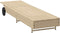 vidaXL - Ligbed - met - wielen - en - kussen - poly - rattan - beige