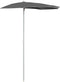 vidaXL - Parasol - half - met - paal - 180x90 - cm - antracietkleurig