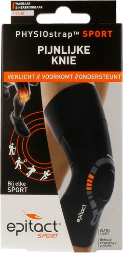Epitact - Knie Physiostrap Sport - Basis ondersteuning - Zwart