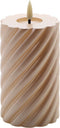 swirl led kaars champagne 12,5x7,5cm