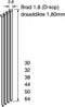 Dutack 5150017 DA18 Brad - D-Kop - RVS - 1,8 x 50mm (4000st)