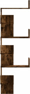 vidaXL - Hoekwandschap - 45x45x147 - cm - bewerkt - hout - gerookt - eikenkleurig