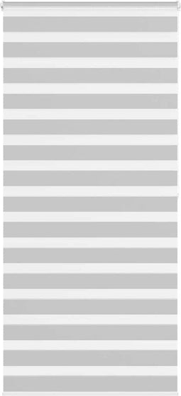 vidaXL - Zebra - rolgordijn - 95x200 - cm - stofbreedte - 90,9 - cm - lichtgrijs