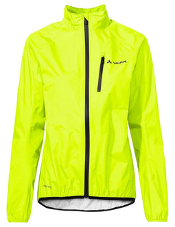 Vaude Drop III - Regenjack dames - Waterdicht ademend lichtgewicht - Neon geel 36