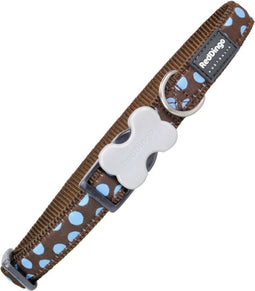 Dog collar Red Dingo Style Blue Spots (2 x 31-47 cm)