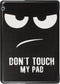 iMoshion Tablet Hoes Geschikt voor Huawei MediaPad T3 10 inch - iMoshion Design Trifold Bookcase - Zwart / Meerkleurig /Don't touch