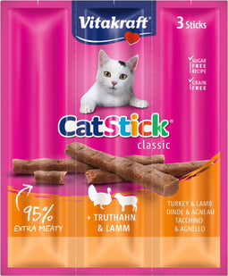 Vitakraft Cat Stick Adult - Kalkoen & Lam