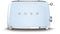 Smeg TSF01PBEU - Broodrooster - 950W 2 sleuven 6 bruining-niveaus - Pastelblauw