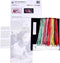 Thea Gouverneur - Borduurpakket met telpatroon - 555.05 - Voorgesorteerde DMC Garens - Kerstman - Zwart Aida - 46 cm x 25 cm - DIY Kit
