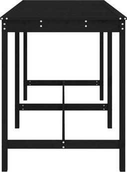 vidaXL Tuintafel 203,5x90x110 cm massief grenenhout zwart