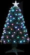 Luca Lighting Genova - Fibre optic kerstboom - 95 LED multicolour quick-flash - Groen H90 x Ø40 cm