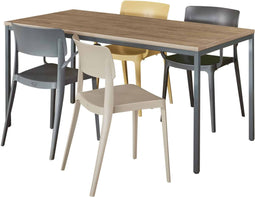 Bureautafel of kantinetafel breed 180CM diep 80CM bladkleur Speciale Kleur framekleur Aluminium (RAL9006)