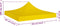 vidaXL Partytentdak - 270 g/m² - 3x3 m - Geel