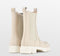 PS Poelman LYNN - Chelsea Laarzen - Nubuck - Light Beige - Maat 40