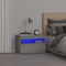 vidaXL - Nachtkastje - met - LED-verlichting - 60x35x40 - cm - grijs - sonoma - eiken