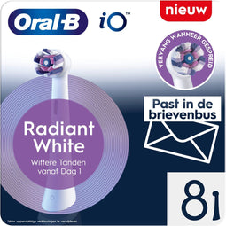 Oral-B iO Series Radiant White - opzetborstels voor wittere tanden - 8 stuks