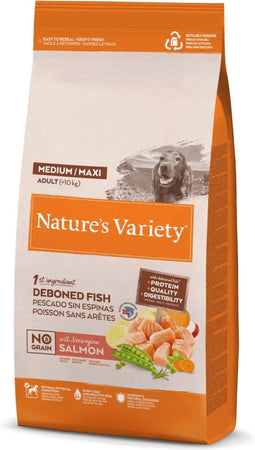 3 kg Natures variety original adult medium / maxi salmon no grain hondenvoer