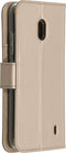 Accezz Hoesje Geschikt voor Nokia 2.2 Hoesje Met Pasjeshouder - Accezz Wallet Softcase Bookcase - goud