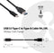 club3D CAC-1523 - USB-kabel USB 3.2 Gen1 - USB-C naar USB-A 1.00 m - Zwart