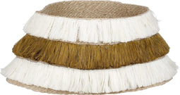 House of Seasons Kerstboomrok - H26 x Ø58 cm - Jute met franjes - Bruin