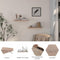 Eugad Set van 2 Zwevende Wandplanken - Modern Eikenhout - Geel - 60 x 22,9 x 3,8 cm