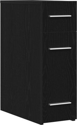 vidaXL - Apothekerskast - Zwart - Eiken - 20x45,5x60 - cm - Bewerkt - Hout