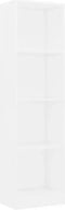 vidaXL - Boekenkast - met - 4 - schappen - 40x24x142 - cm - bewerkt - hout - wit